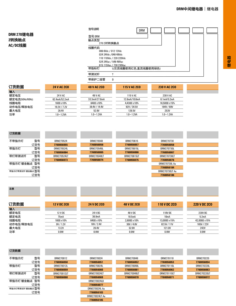 魏德米勒中間繼電器DRM270012L,12V DC單個繼電器,魏德米勒繼電器代理商